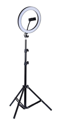 Aro De Luz Led 26cm + Soporte Para Celular + Trípode 2.10 M