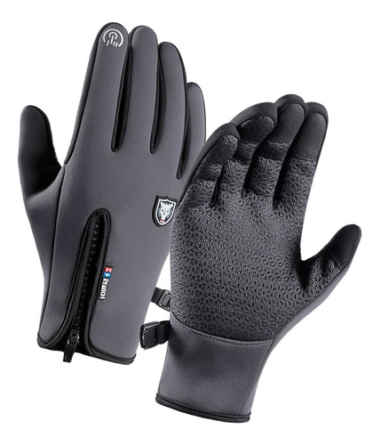 Imagen 1 de 8 de Guantes De Snowboard Guantes De Nieve A Prueba De Gris Xl