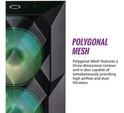 Imagen 2 de 10 de Gabinete Mid Tower Cooler Master Masterbox Td500 Argb Negro