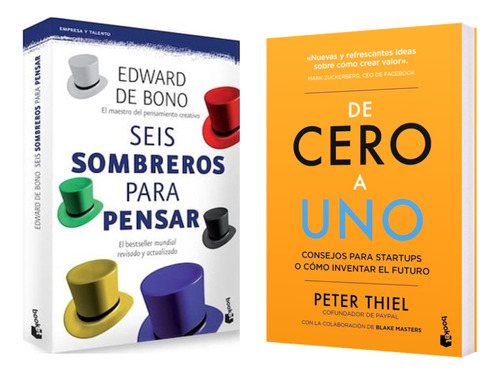 Seis Sombreros Para Pensar + De Cero A Uno ( Peter Thiel )