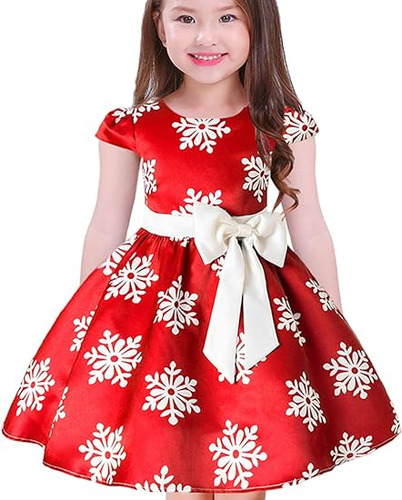 2t 10years Girls Toddler Snowflake Christmas Halloween Dress