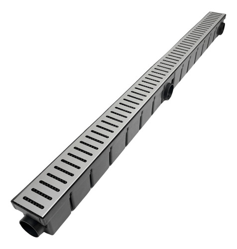 Ralo Inox 1 Metro X 6cm Coletor Saídas 40mm Preto Tr