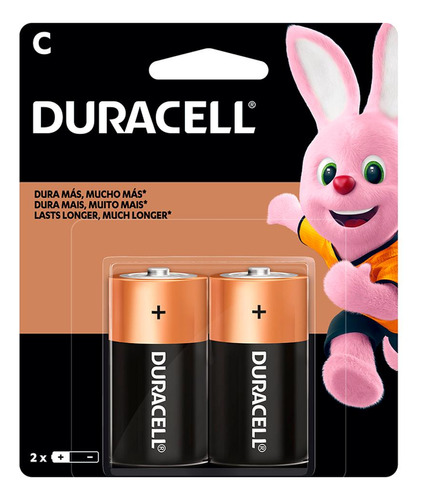 Pilha Duracell Alcalina Media  C   Cartela 2 Pecas  5000246