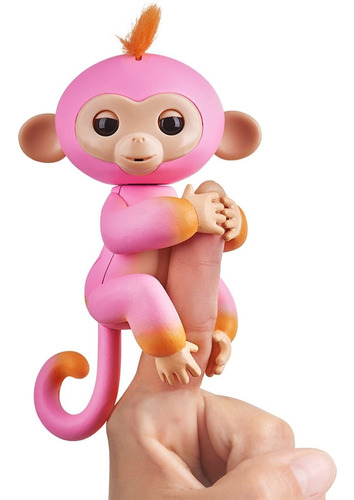 Fingerlings Tone Monkey  Summer Rosa Con Detalles En Na...