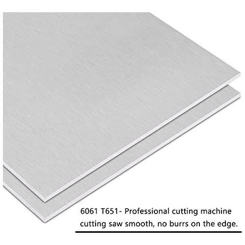 Placa De Aluminio Plana De 2 Paquetes De 6061 T651, 6 X...