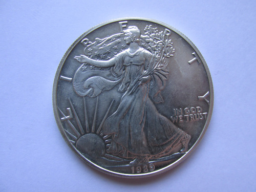 Moneda Estados Unidos 1 Dollar Liberty 1 Onza Plata Año 1989 (Usado)