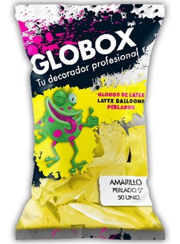 Globox Perlado 5 Pulgadas Color Amarillo X 50 Un.