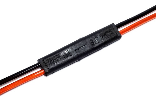 3 Conector 2 Vias C Fio 2,5mm Chicote Preto Plug Para Caixa