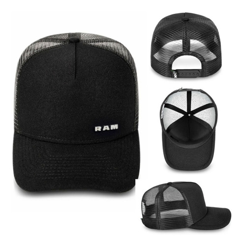 Boné Trucker Ram Original Mopar Dodge Qualidade Preto Mxc Nf