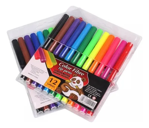 comprar 10 Kit 12 Lápices Marcadores Scripto Lavables A Base De Agua