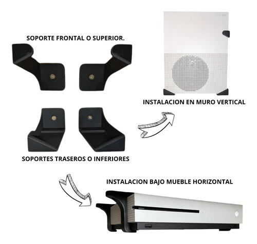 Soporte Base Para Xbox One S Pared - Vertical / Horizontal.