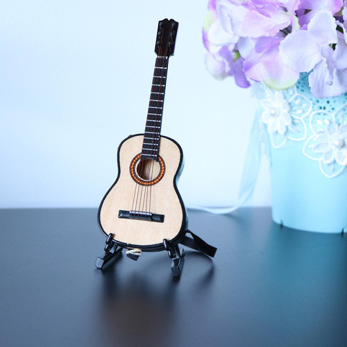 Guitarra Eléctrica De Madera En Escala 1/6 Con Juguetes En M