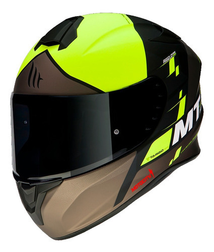 Casco Integral Para Moto Mt Helmets Targo Rigel A3 Amarillo