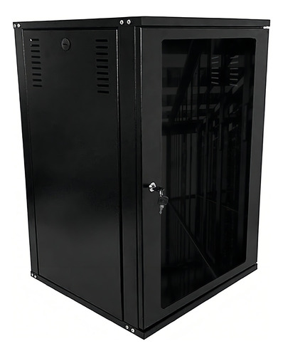 Mini Rack 16u P/ Servidor 19'' Cftv Parede Preto Data Center