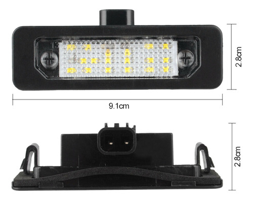 Para Luz De Matrícula Led 18smd De Carro Para Fusion Fiesta