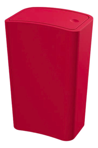 Lixeira Cesto De Lixo Tampa Click Para Banheiro E Cozinha 8l Cor Vermelho