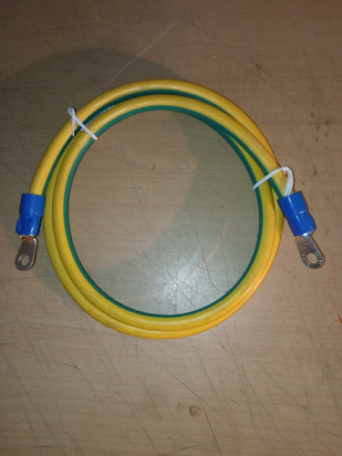 Cable #6 Aterramiento Certificado Con Terminales. 1 Mts. (Usado)