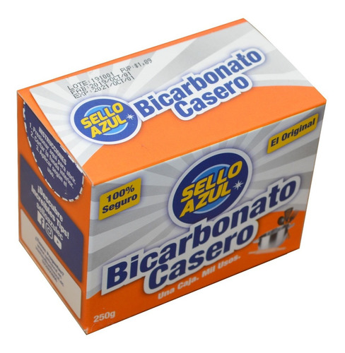 Bicarbonato Casero 250gr Sello Azul 