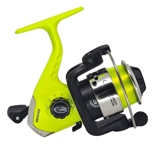 Reel Frontal Beast Se200 Pesca Variada Rio 3 Rulemanes Color Amarillo