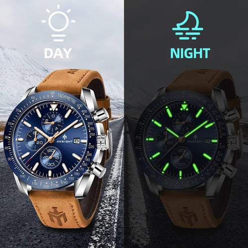 Aknight Reloj Para Hombre Reloj De Cuarzo Analógico Con Cron