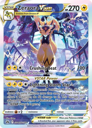 Zeraora Vstar Gg43/gg70 Crown Zenith Galarian Gallery