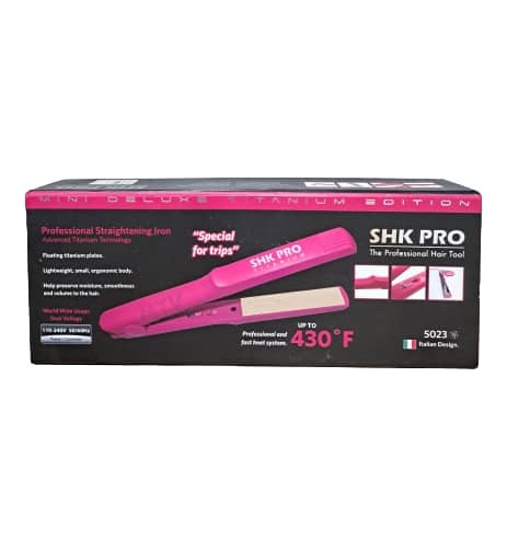 Plancha Para Cabello Mini De Lujo En Titanio Shk Pro 