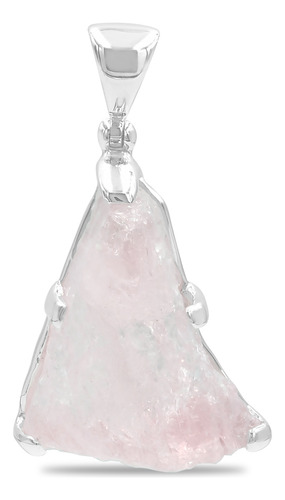 Dije De Plata Adorov Dijes Morganita Con Morganita Y Diseño De Natural Rosa Pálido Pulido