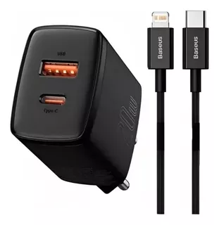 Carregador Turbo iPhone X/11/12/13/14 20w Usb-c Baseus +cabo