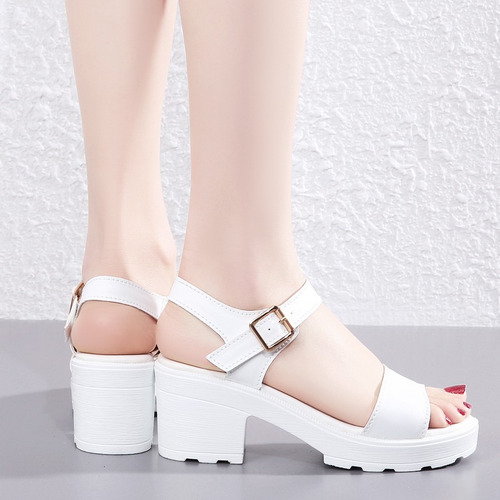 Sandalias De Playa For Mujer Con Tacón Grueso