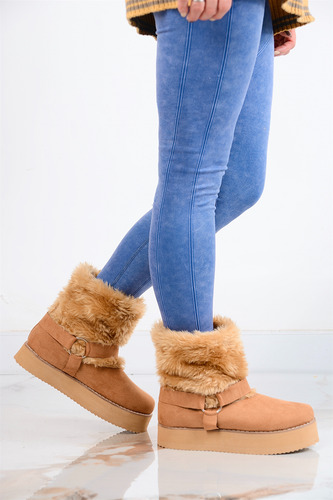 Botas Calentitas Invierno Pantubotas Mujer Peluche Botitas