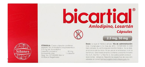 Bicartial 2.5 Mg/50 Mg Caja Con 30 Cápsulas