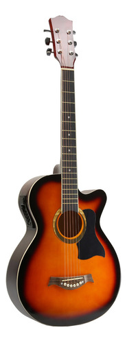 Guitarra Electroacústica Femmto Con Ecualizador Activo Color Naranja Material del diapasón Arce Orientación de la mano Diestro