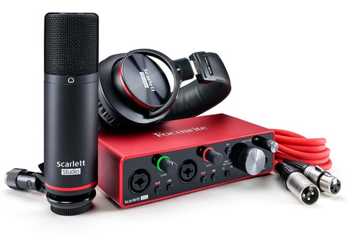 Combo Home Studio Focusrite Scarlett 2i2 Pack Grabación