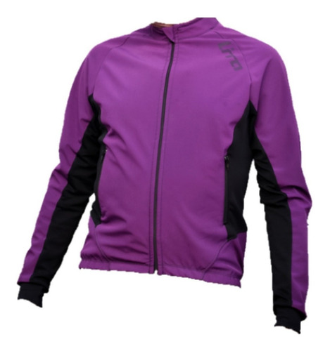 Campera Ciclismo Soft Shell Dama Impermeable Tres Bolsillos