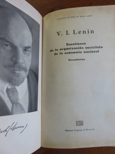 Lenin -cuestiones  Organización Socialista Economía Nacional