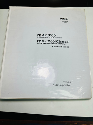 Manual Programacion Central Nec Ips 2000, Neax 2000 Central (Usado)