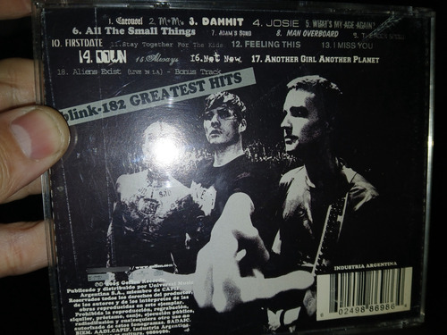 Blink 182 Greatest Hits Cd Ed. Arg 2005 (Usado)
