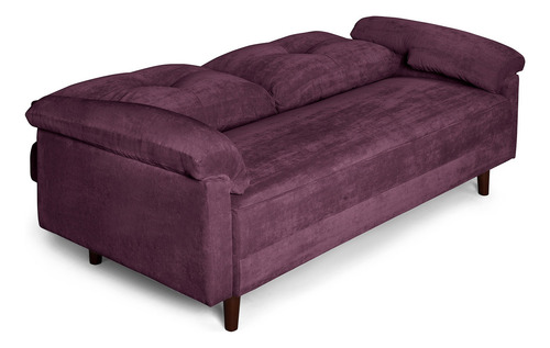 Sofá Cama Branson Makora Beehive De Velvet Color Violeta