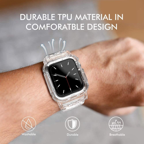 Ahastyle Crystal Clear Venda De La Correa Iwatch Con Robusto