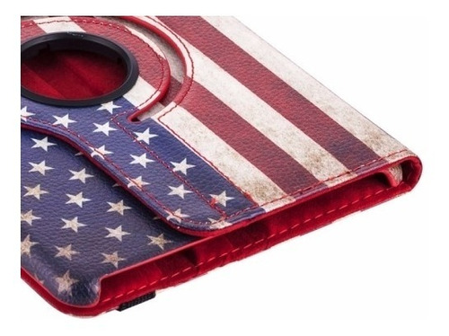 Imagen 4 de 4 de Funda iPad Mini 4 Flip Giratoria 360° Banderas Usa Uk