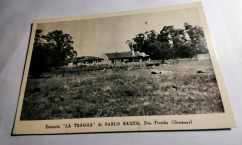 Postal Antigua Estancia La Tregua Bauer 1948 Original 