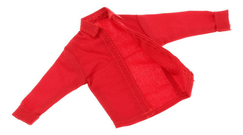 M Abrigo De Camisa A Escala 1/12 Para Accesorio De Rojo