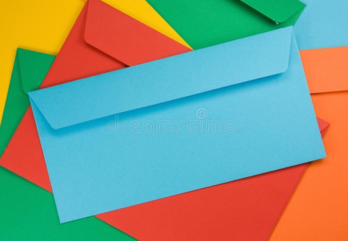 Sobres Multicolor Formato Oficio De 120 X 235 Mm X 50