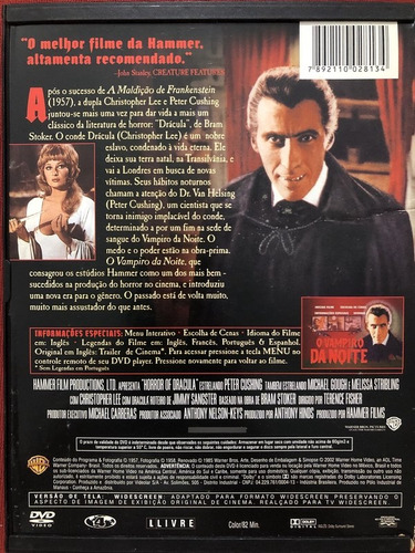 Dvd - O Vampiro Da Noite - Direção: Terence Fisher (Usado)