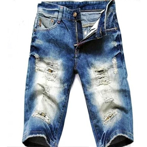 bermuda jeans comprida