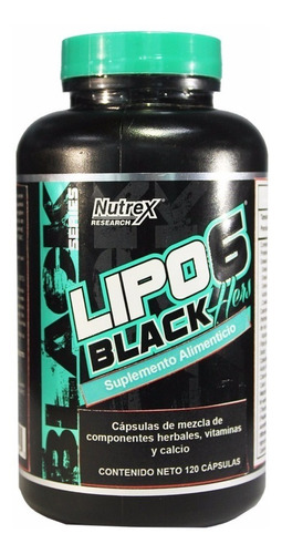 Nutrex Lipo 6 Black Hers 120 Capsulas Termogenico Mujer