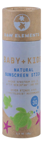 Raw Elements Baby Kids Spf 30 Protector Solar Orgánico En Ba