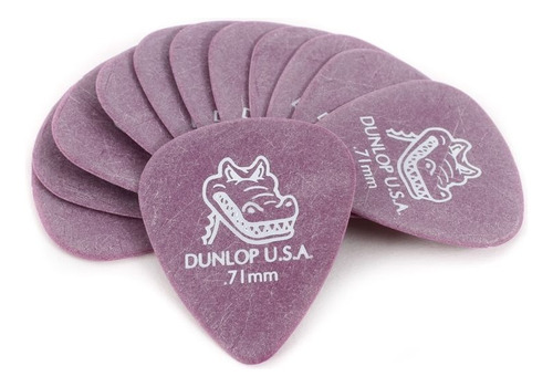 Set Picks Dunlop Gator Grip 0.71mm - Pack 6 Puas Guitarra