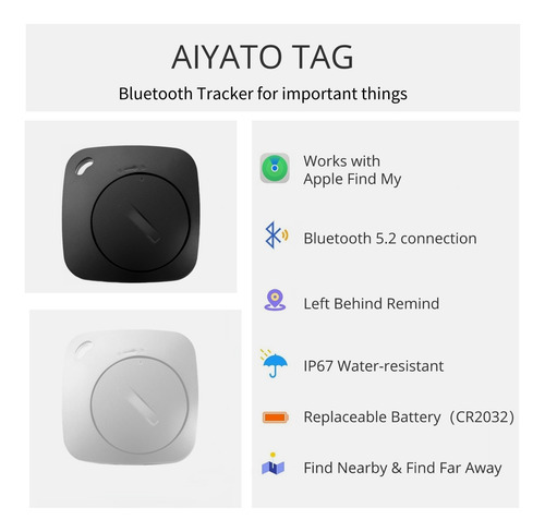 Localizador For Airtag Rastreador For Apple Find My 2 Pzs