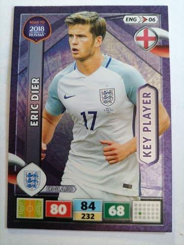 Carta Adrenalyn Road To Russia Eric Dier Key Player England